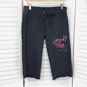 Y2K Pink by Victorias Secret Bermuda Capri Length Sweatpants Black Pink XS
